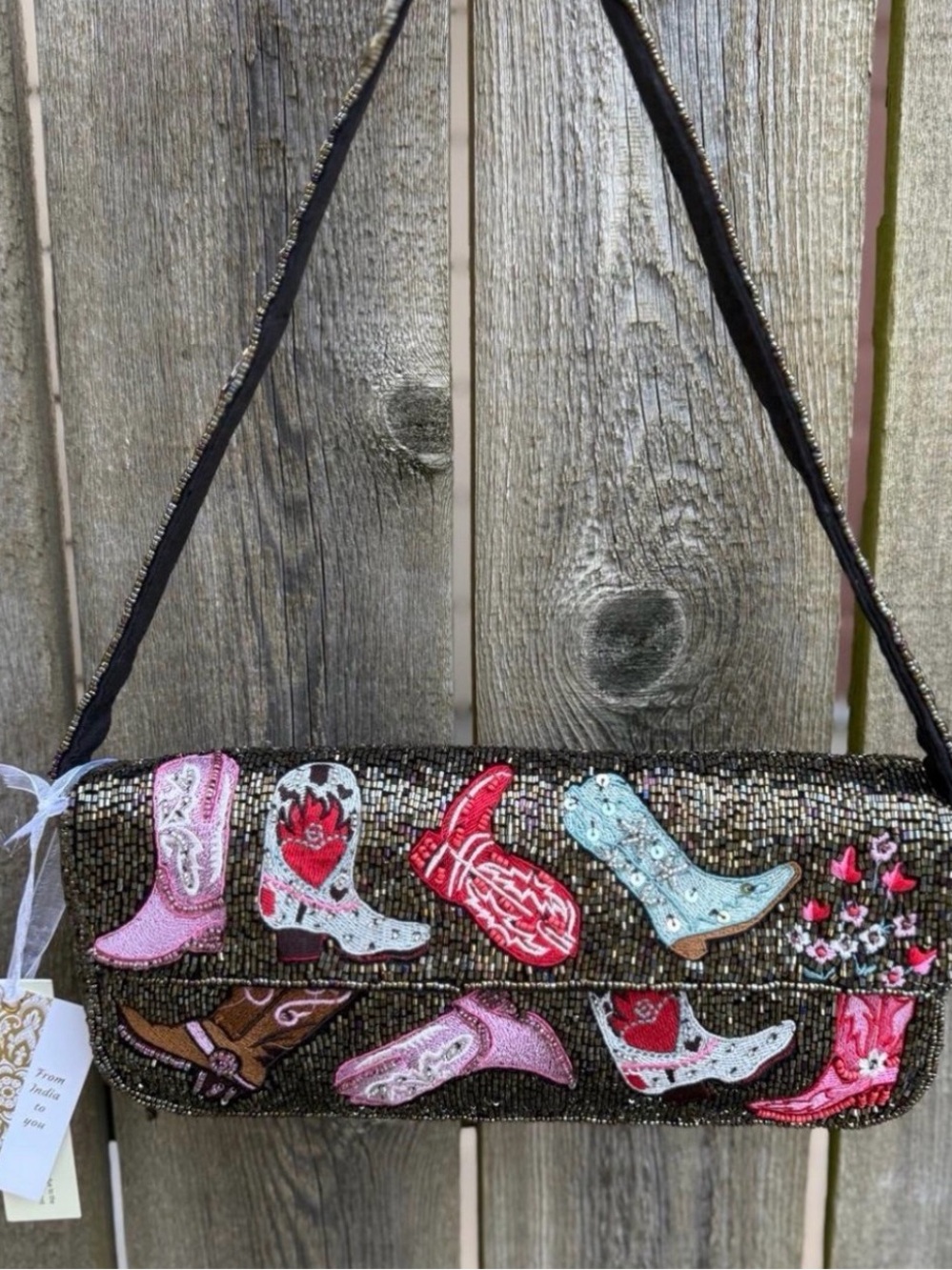 Viral Beaded Cowgirl Bag NWT